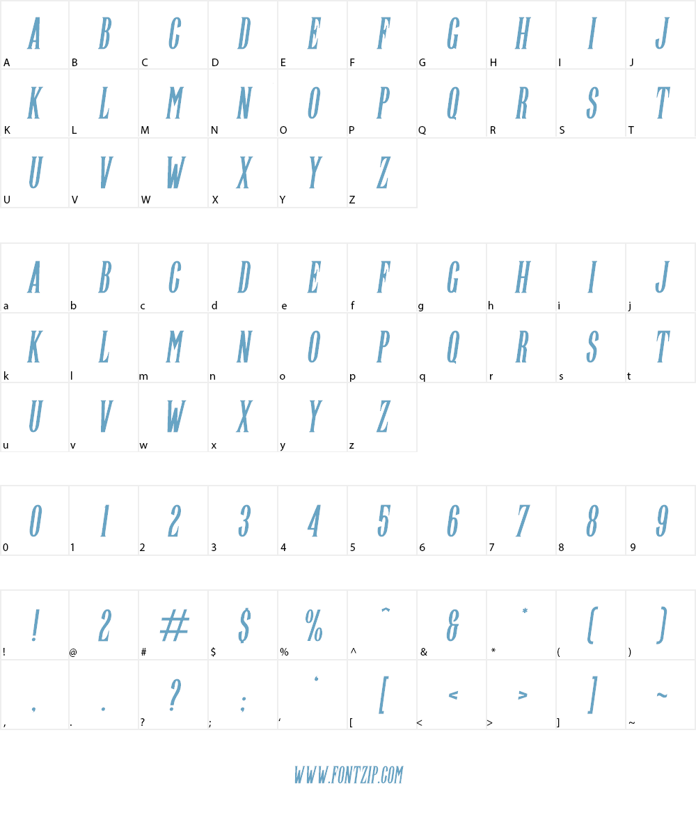 Highwind Font Character